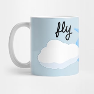 Kawaii Bird Flying Type Video Game Art Mug